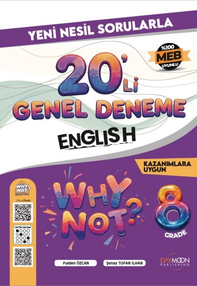 8. Sınıf Why Not? 20'li Genel Deneme İngilizce Daymoon Publishing