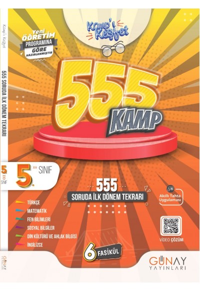 Günay Yayınları 5. Sınıf İlk Dönem Kamp Kitabı 555 Kamp