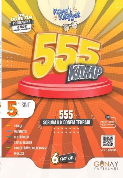 Günay Yayınları 5. Sınıf İlk Dönem Kamp Kitabı 555 Kamp