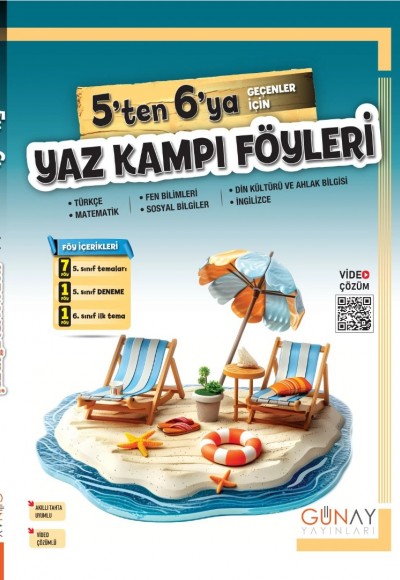 Günay Yayınları 5'ten 6'ya Geçenler İçin Yaz Tatili Föyleri
