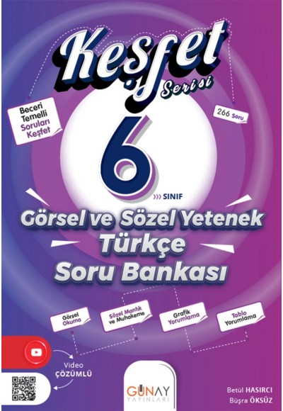 Günay Yayınları 6. Sınıf Keşfet Serisi Görsel ve Sözel Yetenek Soru Bankası