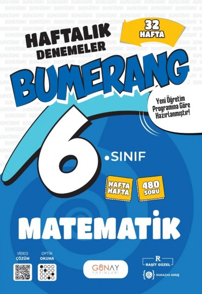6.Sınıf Bumerang Serisi Matematik 32 Haftalık Denemeler