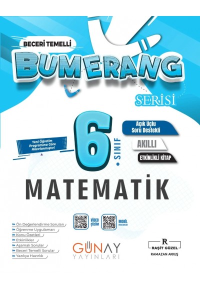 Günay Yayınları 6. Sınıf Matematik Etkinlikli Bumerang Serisi