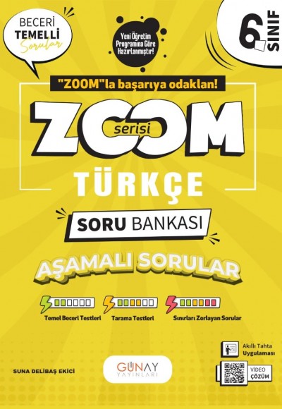 Günay Yayınları 6. Sınıf Türkçe Yeni Zoom Soru Bankası