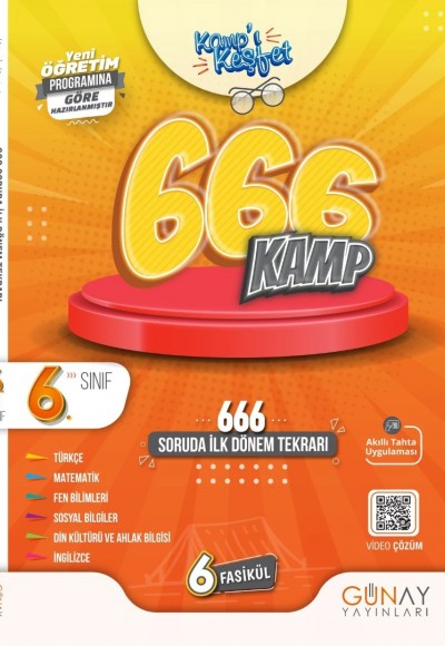 Günay Yayınları 6. Sınıf İlk Dönem Kamp Kitabı 666 (Kampı Keşfet)