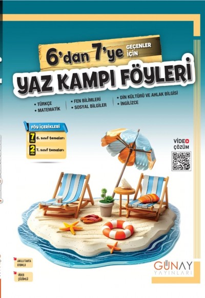 Günay Yayınları 6'dan 7'ye Geçenler İçin Yaz Tatili Föyleri