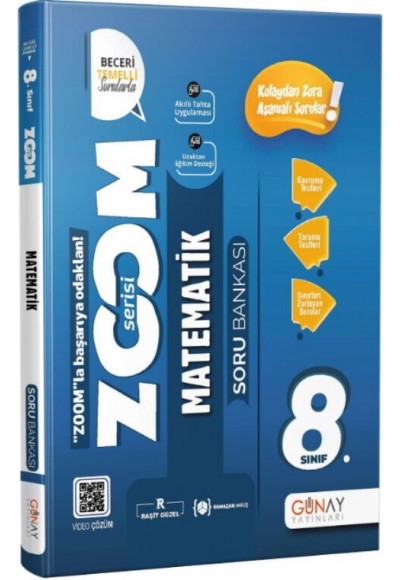 Günay Yayınları 8. Sınıf LGS Matematik Yeni Zoom Serisi Soru Bankası
