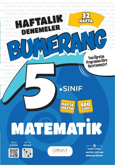 Günay Yayınları 5. Sınıf Matematik Bumerang Konu Konu Haftalık Denemeler