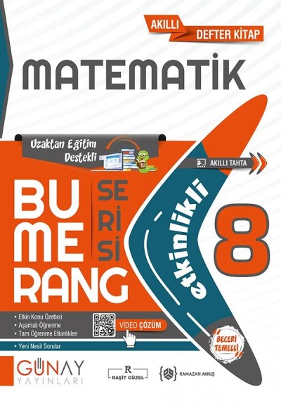Günay Yayınları 8. Sınıf Matematik Etkinlikli Defter Bumerang