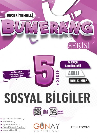 Günay Yayınları 5. Sınıf Sosyal Bilgiler Etkinlikli Defter Bumerang