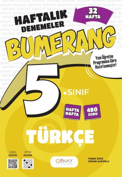 Günay Yayınları 5. Sınıf Türkçe Bumerang Konu Konu Haftalık Denemeler