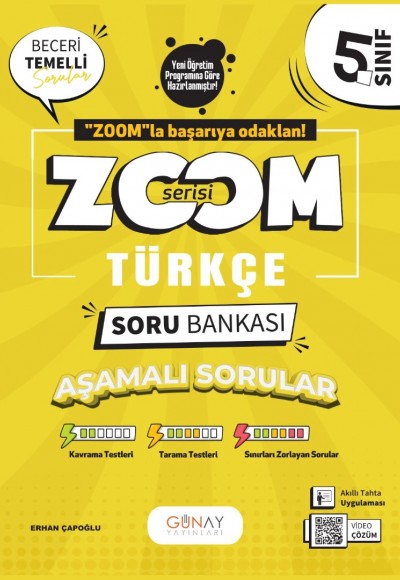 Günay Yayınları 5. Sınıf Türkçe Zoom Soru Bankası