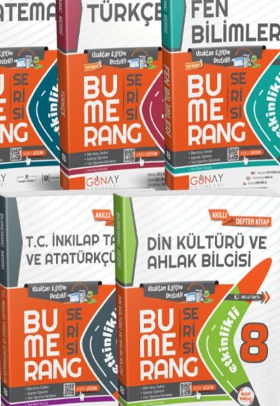 Günay Yayınları 8. Sınıf Bumerang Ders İşleme Seti (2026-2027)
